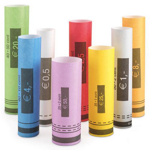 Papieren muntrollen - set van 102 rollen - Safescan CR-102