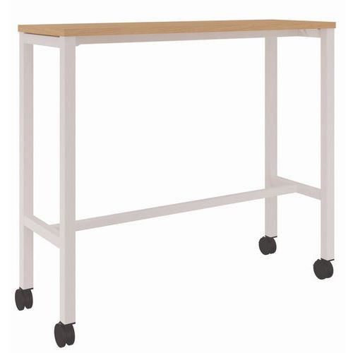 Vergadertafel Arial 120x40 cm met verrijdbaar bridge poten - Eol