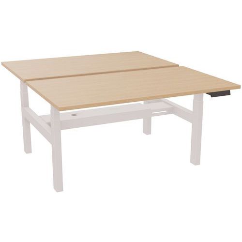 Zit/sta bureau gedeeld onderstel elektrisch 140x80 cm Axel 2 - Eol