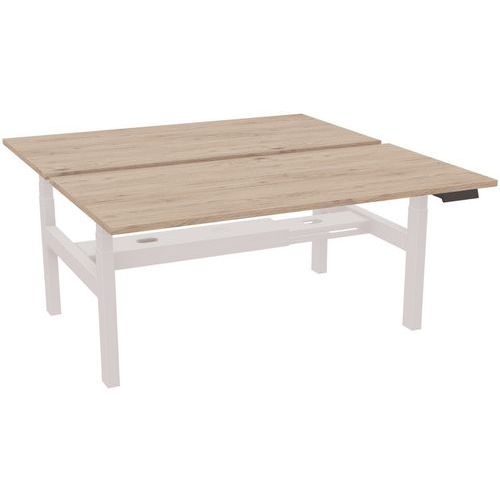 Zit/sta bureau gedeeld onderstel B160xD80cm elektrisch Axel 2 - Eol