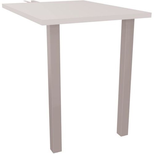 Bureau aanbouw Arial 80x60 cm dikte 25 mm - vierkant stoenvoet - Eol