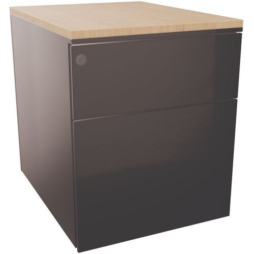 Ladeblok verrijdbaar met 2 laden waarvan 1 met hangmappenlade - Eol