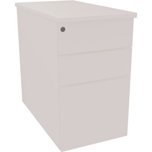 Ladeblok op bureauhoogte metaal verrijdbaar met 3 laden D 80 cm - Eol