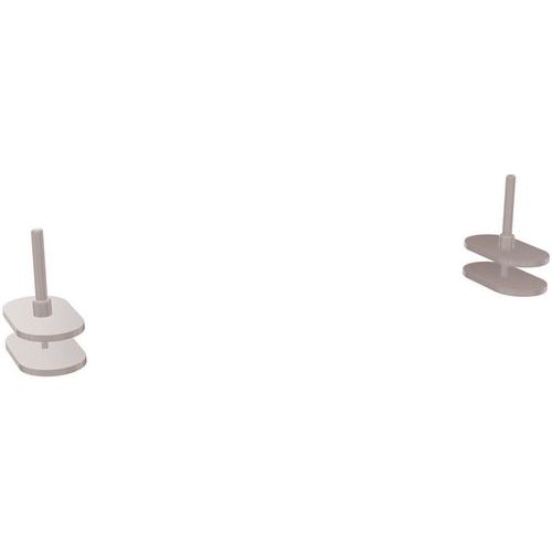 Klemmen dubbel voor panelen H 40 cm Solange - set van 2 - Eol