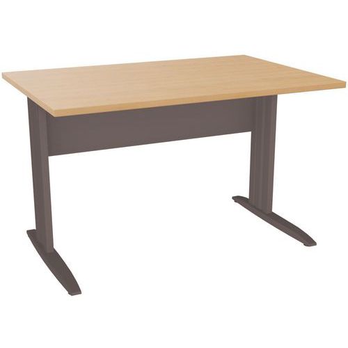 Bureau rechthoekig 120x80 cm L-poot metaal frontpaneel Idol - Eol