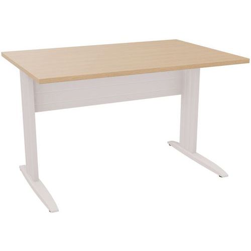Bureau rechthoekig 120x80 cm L-poot metaal frontpaneel Idol - Eol