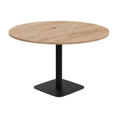 Vergadertafel Eloise rond 120 cm dikte 25 mm op centrale ronde poot