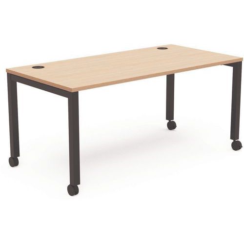 Vergadertafel Arial 160x80 cm met verrijdbaar bridge poten - Eol