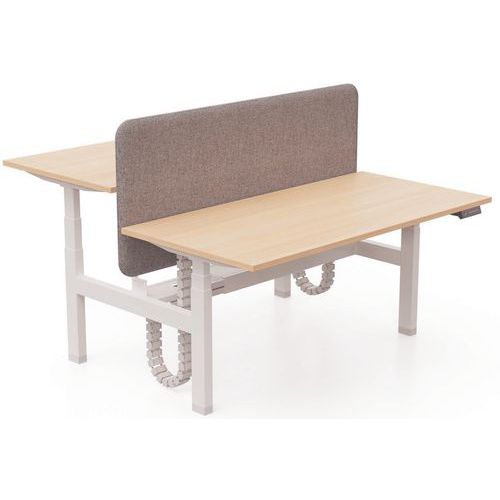 Zit/sta bureau gedeeld onderstel B160xD80cm elektrisch Axel 2 - Eol