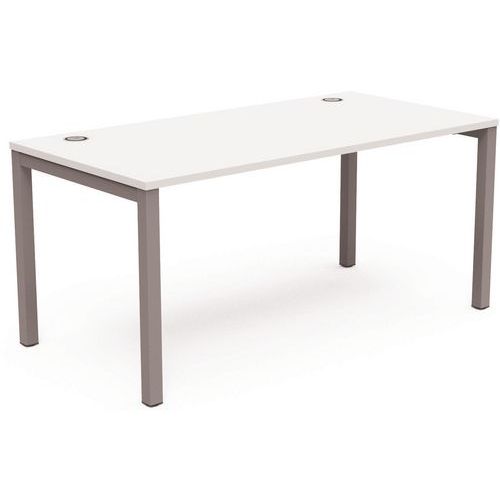 Bureau Arial rechthoekig blad 25 mm - vierkant bridge poten - Eol