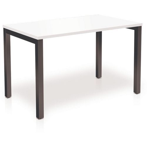 Bureau Arial rechthoekig blad 25 mm - vierkant bridge poten - Eol