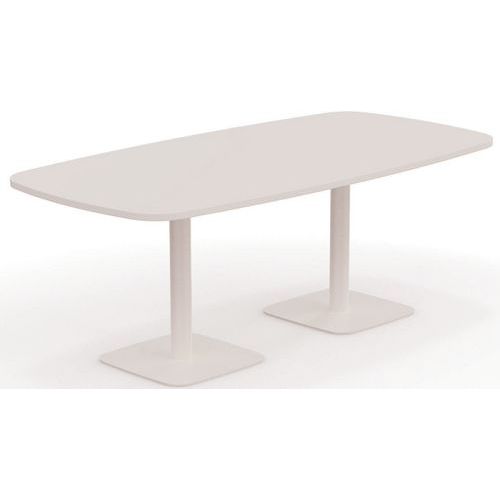 Tonvormige tafel B 200xD 100 cm op 2 centrale ronde poten Eloise - Eol