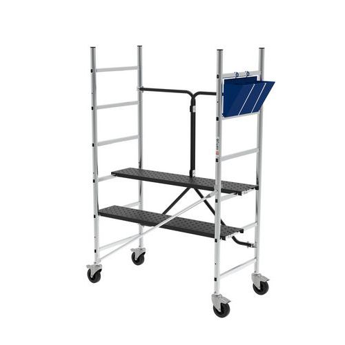 Steiger van aluminium - mobiel met dubbele vloer SYNCHRO - Artub
