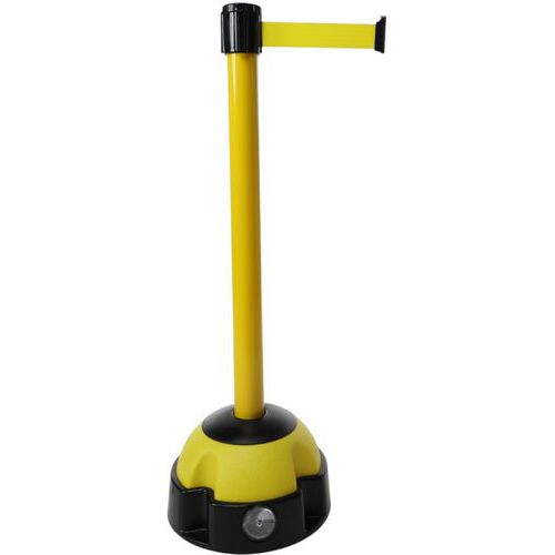 Paal met band op afroller