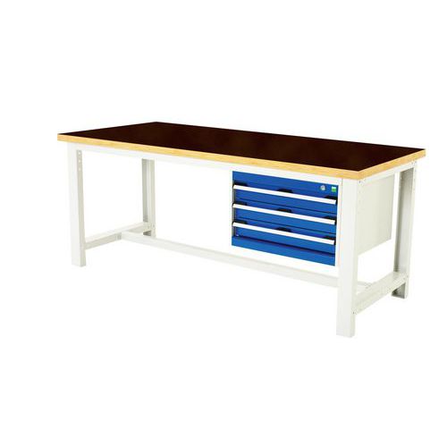 Werkbank Cubio met 3 laden - Breedte 200 cm - Arphenol