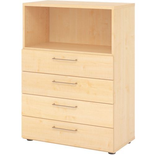 Ladekast 3OC 4 lades 1 open niveau 938S4 BS - Hammerbacher