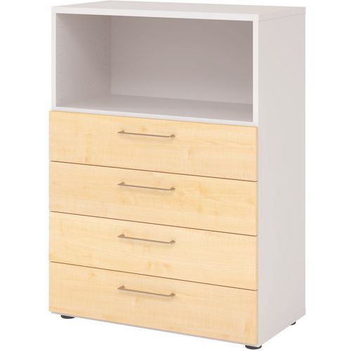 Ladekast 3OC 4 lades 1 open niveau 938S4 BS - Hammerbacher