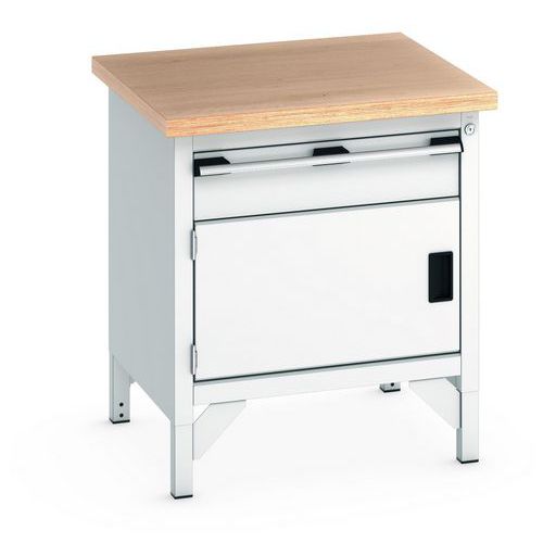 Werkbank beuken Cubio - 1 deur - 1 lade - B 750 mm - Bott