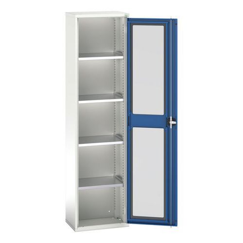 Kast Verso - transparante deuren - 4 legborden 525x350x2000 - Bott