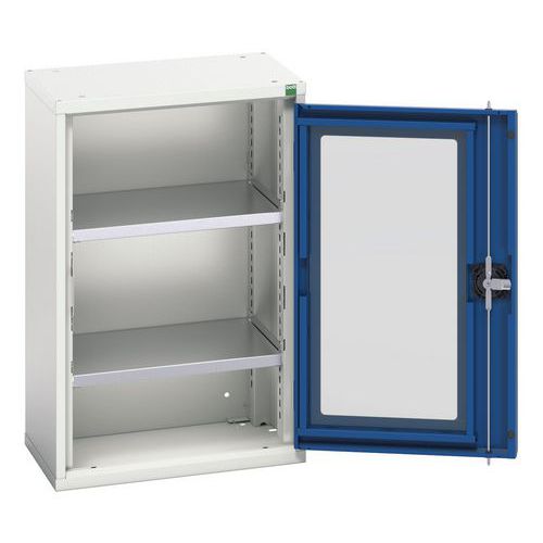 Hoge kast Verso 525x350x800mm met raamdeur en 2 legborden - BOTT