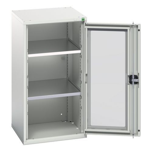 Hoge kast Verso 525x550x1000mm met raamdeur en 2 legborden - BOTT