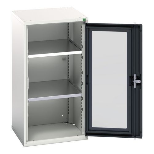Hoge kast Verso 525x550x1000mm met raamdeur en 2 legborden - BOTT