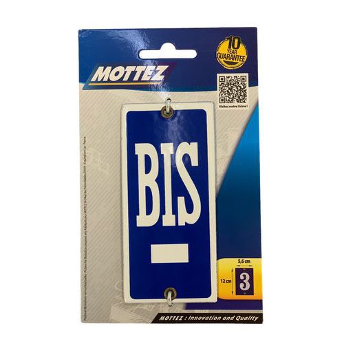 Huisnummerbord van emaille - BIS - Mottez