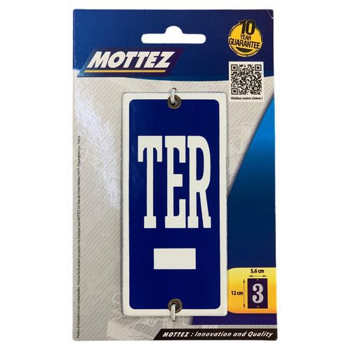 MAIHuisnummerbord van emaille - TER - Mottez