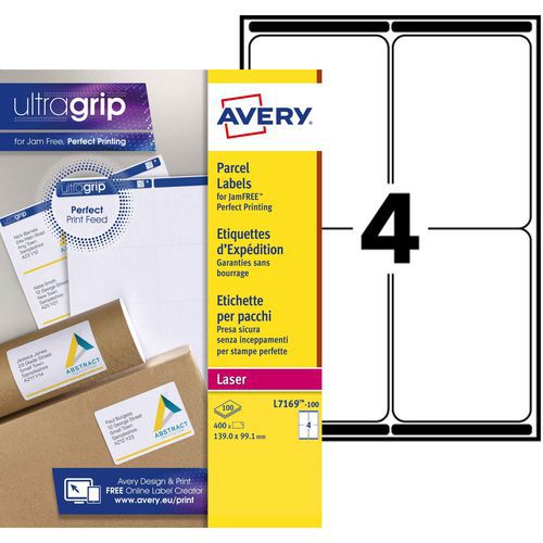 Verzendetiket, Ultragrip - Voor laserprinter