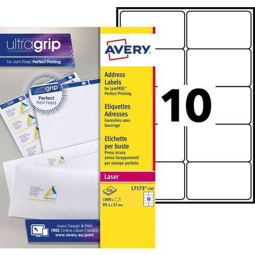 Adresetiket Ultragrip - Voor laserprinter