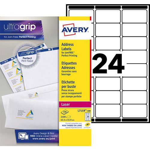 Adresetiket Ultragrip - Voor laserprinter