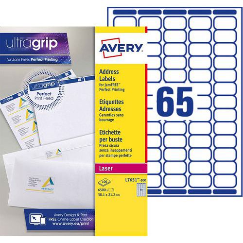 Adresetiket Ultragrip - Voor laserprinter