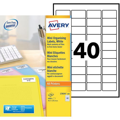 Mini-etiket Avery - laserprinter