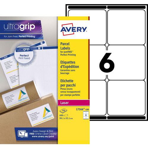 Verzendetiket, Ultragrip - Voor laserprinter