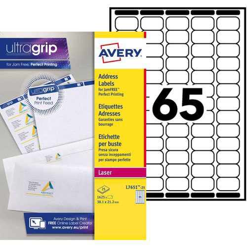 Mini-etiket Avery - laserprinter