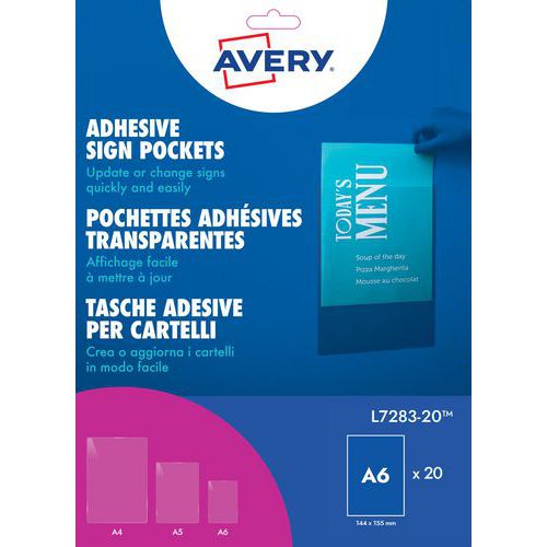 Insteekhoes - zelfklevend - transparant - Avery