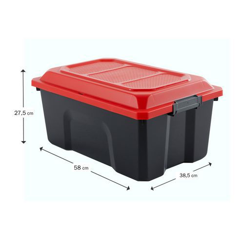 Opbergbakken met scharnierend deksel - Manutan Expert