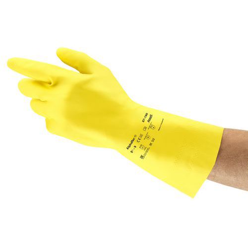 Handschoenen voor bescherming tegen chemicaliën, latex, AlphaTec® 87-190 - Ansell