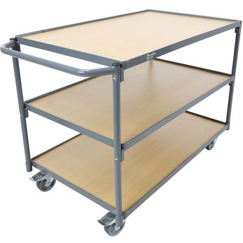 Serveerwagen horizontaal handgreep Draagvermogen 250kg-Manutan Expert