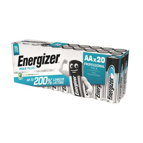 Alkalinebatterij Max Plus AA/LR6 - Set van 20 - Energizer