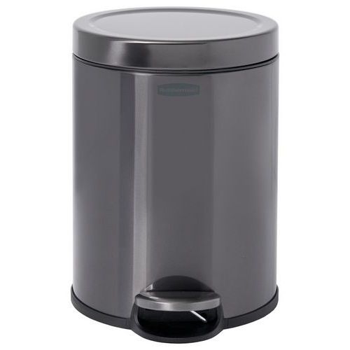 Afvalbak rond met pedaal, rvs, 6 l - Rubbermaid