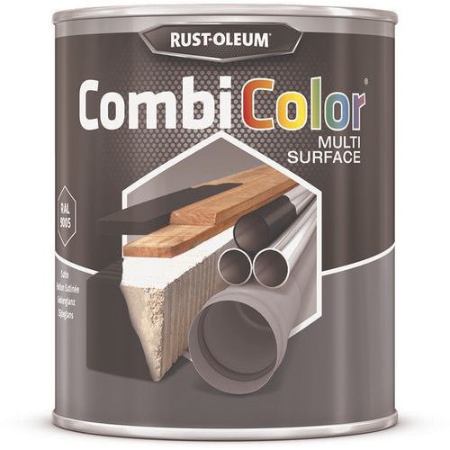 Verf voor alle oppervlakken, satijnzwart - 0.75 L et 2.5 L - Rust-Oleum