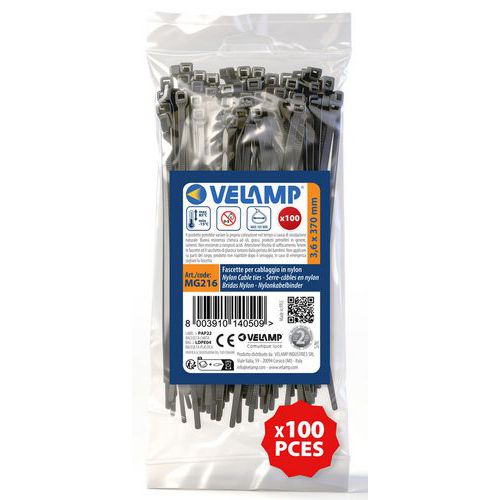 Witte nylon kabelbinder- Velamp