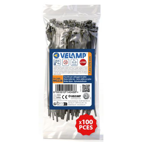 Witte nylon kabelbinder- Velamp