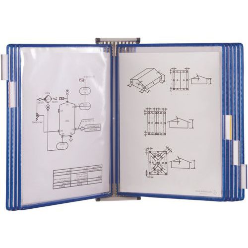 Draaibare wandhouder 10 hoezen voor A4-formaat - Tarifold