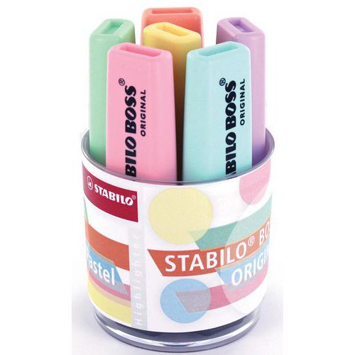 Set van 6 gemengde Boss Original-markeerstiften in pasteltinten - Stabilo
