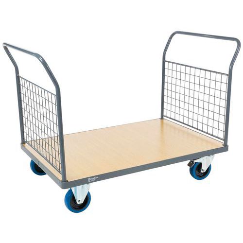 Platformwagen met gaaswand Draagvermogen 400 - 500 kg - Manutan Expert