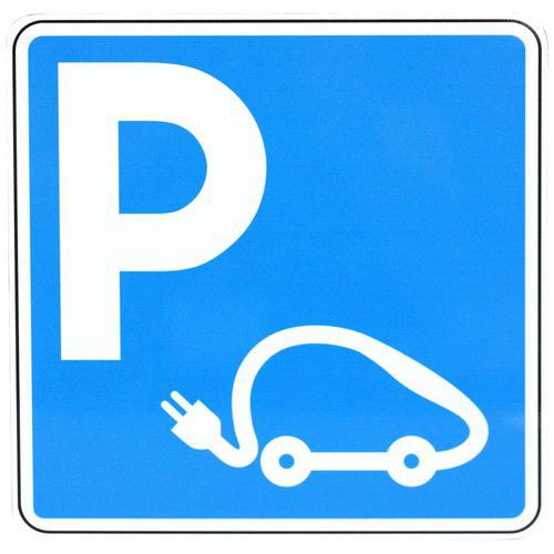 Bord - Opladen elektrische auto - Blauw - Pvc - Manutan Expert