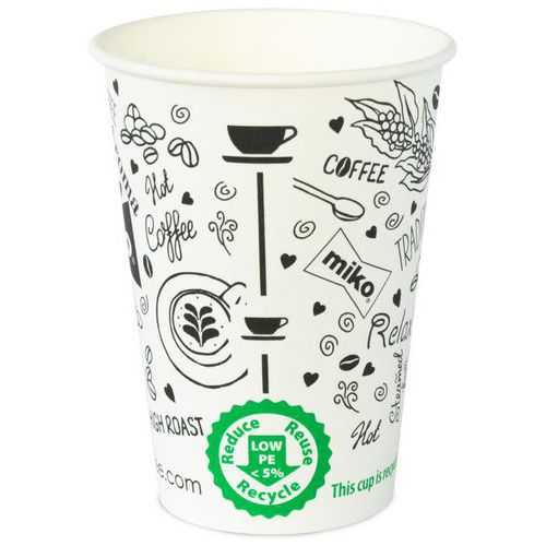Koffiebeker van karton 18 cl - Miko