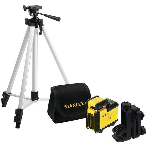laserwaterpas CROSS360 rood, Max. bereik: 25 m, Type nr.: STHT77641-1, Type: Kleur laser groen